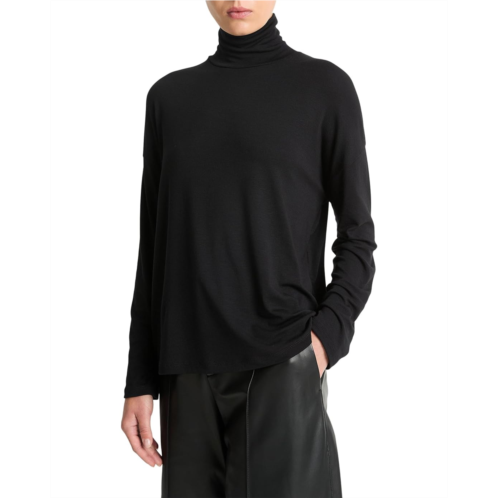Womens Vince Relaxed Long Sleeve Turtleneck