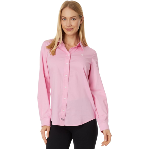 U.S. POLO ASSN. Long Sleeve Solid Stretch Poplin Shirt