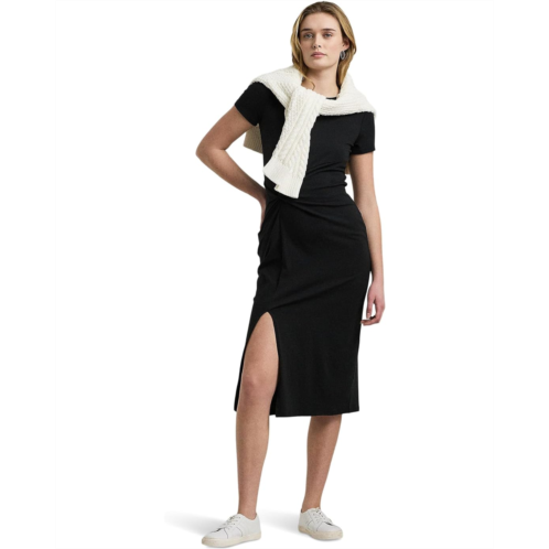 POLO RALPH LAUREN Womens Lauren Ralph Lauren Jersey Twist-Front Midi Dress