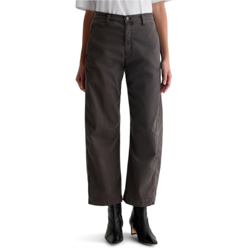 Womens AG Jeans Fiona Hise Rise Barrel Chino in Sulfur Misty Grey