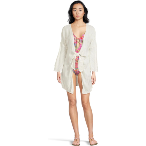 Womens BECCA Radiance Plunge Tie Front Tunic