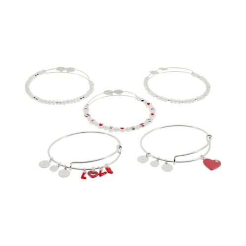Alex and Ani Love Multi Charm Bracelet Set of 5