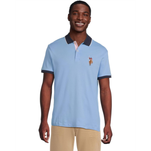 U.S. POLO ASSN. Short Sleeve Slim Fit Multicolor Pony Interlock Polo Shirt