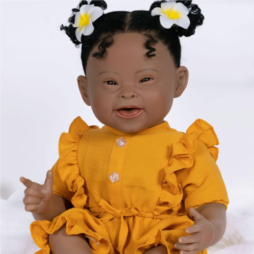 Paradise Galleries Realistic Reborn Baby Girl Doll for Down Syndrome Awareness, Lauren Faith Jaimes, Sculptor and Artist Designer Doll Collection, 21 Doll, Special Birthday Gift,