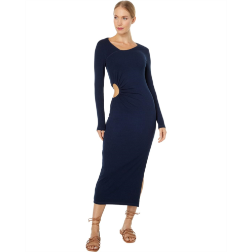 Womens SUNDRY Long Sleeve Side Cutout Dress