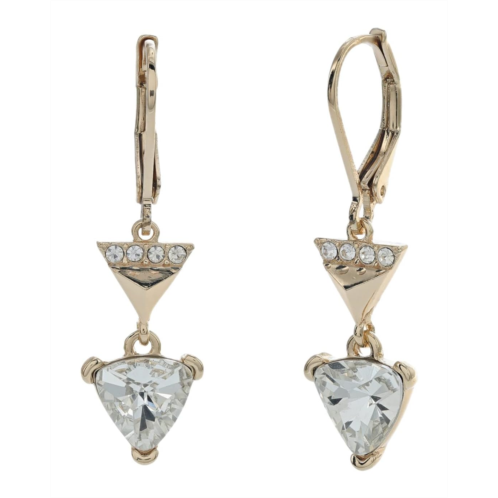 Karl Lagerfeld Paris Triangle Double Drop Earrings