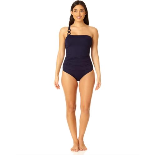 Anne Cole Ring Strap Asymmetric One-Piece