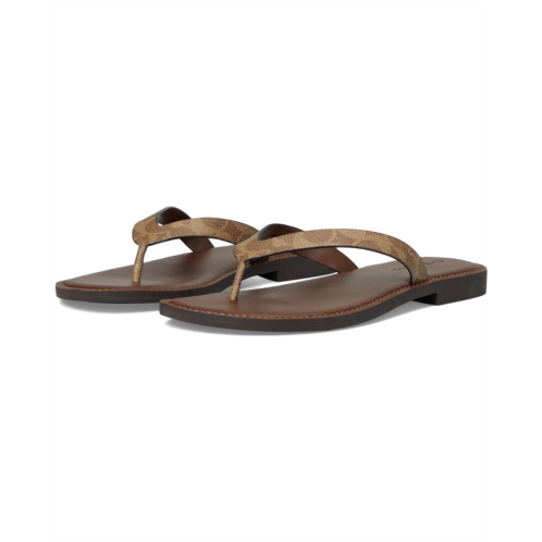 Womens COACH Brianna Flip Flop In Signature Canvas