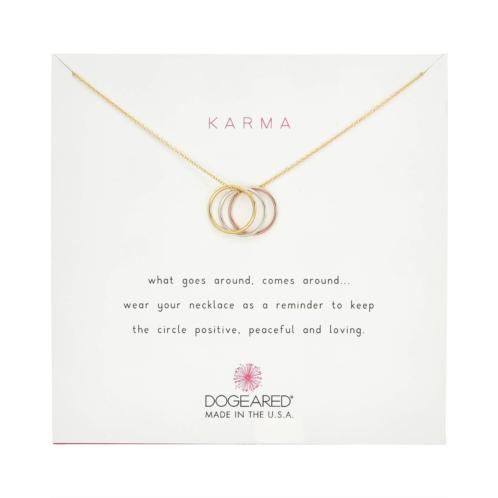 Dogeared Triple Karma Ring Necklace