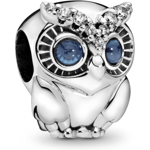 Pandora Sparkling Owl Charm - Compatible Moments Bracelets - Jewelry for Women - Gift for Women in Your Life - Made with Sterling Silver & Cubic Zirconia