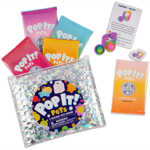 Buffalo Games Pop It! Pets Season 1 - Mystery Bag 5 Pets in Each Bag Mini Collectables Cute Fidget and Sensory Toy Over 100 Companions to Collect and Trade with Your Friends