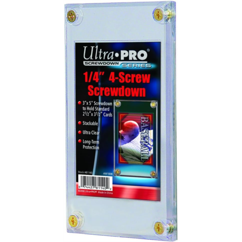 Ultra Pro 1/4 Screwdown Recessed Trading Card Holder ( Packaging May Vary ),Plastic, Clear