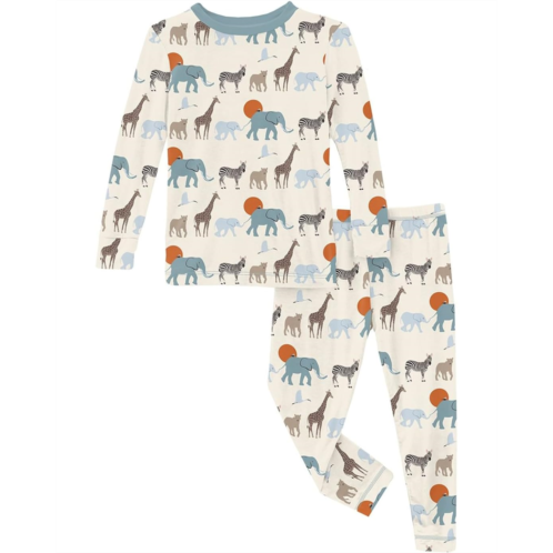 Kickee Pants Kids Print Long Sleeve Pajama Set (Toddler/Little Kids/Big Kids)