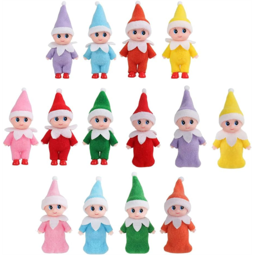 JHBEMAXS Mini Elf Baby Twins Kindness Elves Set Kid Craft Babies Doll Holiday Decoration Accessories Tiny Gift for Girls Boys Kids Adults (Pack of 14 Pieces)