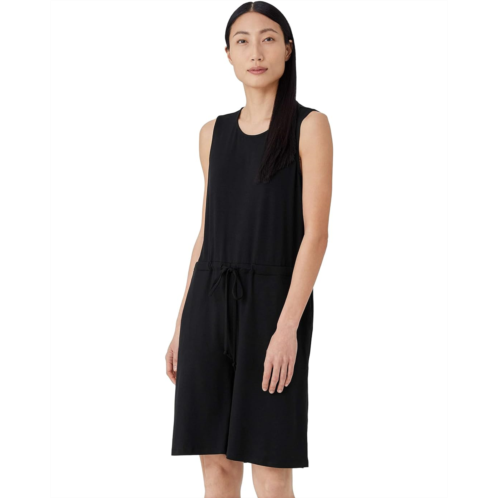 Eileen Fisher Crew Neck Short Jumpsuit in Fine Jersey