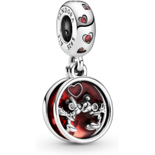 PANDORA Disney Mickey Mouse & Minnie Mouse Love and Kisses Dangle Charm