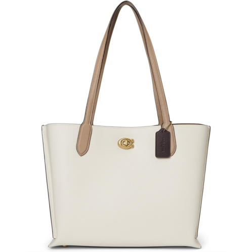 COACH Color-Block Leather Willow Tote