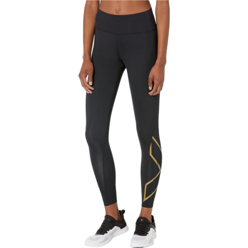 Womens 2XU Force Mid-Rise Compression Tights