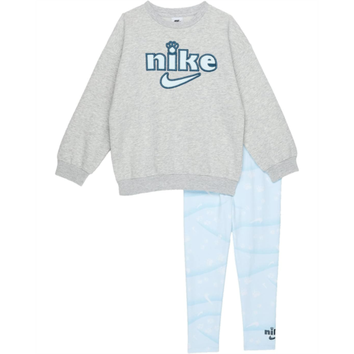 Nike Kids Ksa All Over Print Leggings Crew Set (Little Kids)