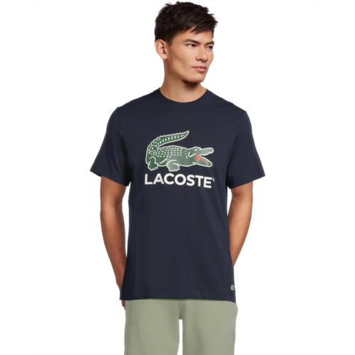 Mens Lacoste Cotton Jersey Signature Print T-shirt