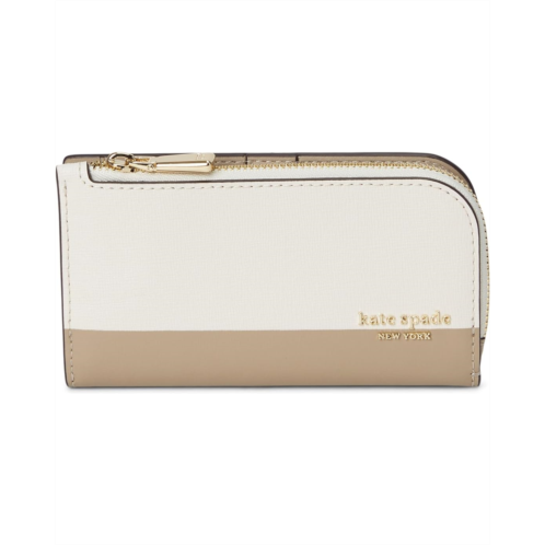 Kate Spade New York Devin Colorblocked Saffiano Leather Small Slim Bifold Wallet