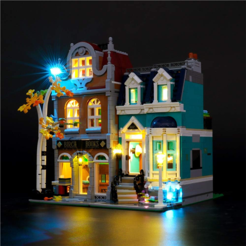 GEAMENT LED Light Kit for Creator Expert Bookshop - Compatible with Lego 10270 Modular Building Blocks Model (Model Set Not Included)