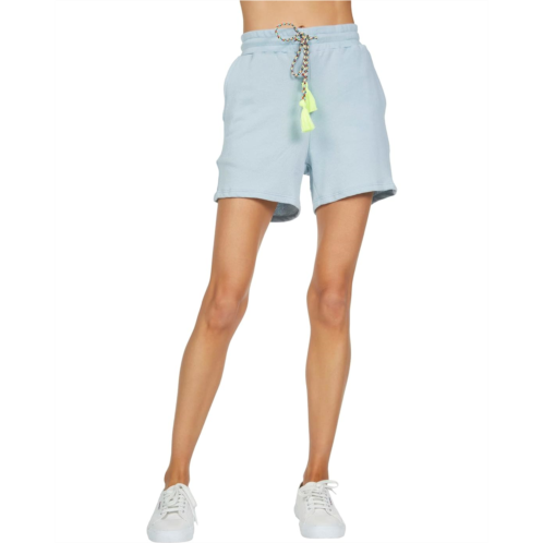 Michael Lauren Reynold Cotton French Terry Shorts with Neon Drawstring