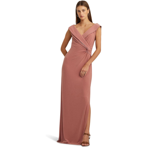 POLO RALPH LAUREN Womens Lauren Ralph Lauren Jersey Off-the-Shoulder Gown