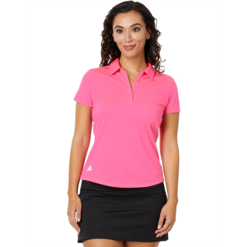 Womens adidas Golf Performance Solid Short Sleeve Polo