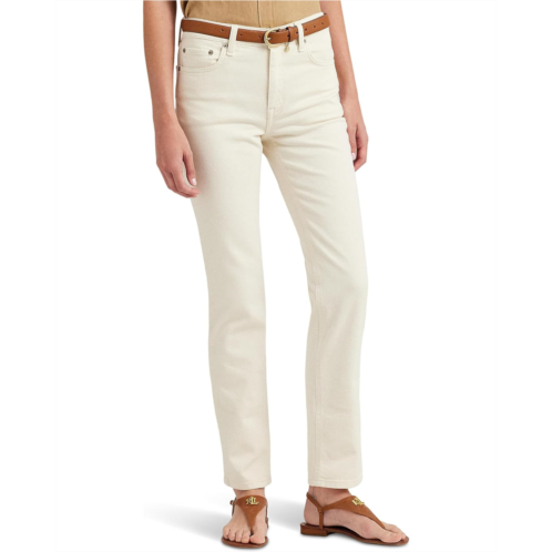 POLO RALPH LAUREN Womens Lauren Ralph Lauren Petite High-Rise Straight Ankle Jean
