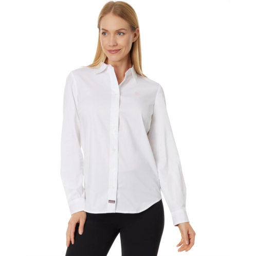 U.S. POLO ASSN. Long Sleeve Solid Stretch Poplin Shirt