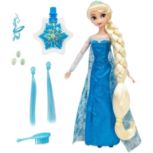 Disney Store Official Elsa Hair Play Doll - Frozen - 11 inch - Interactive Hairstyling Fun - Recreate Enchanted Looks for Frozen Fans & Collectors - Durable & Kid-Friendly