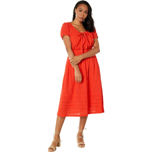 Lost Wander Strawberry Waves Midi Dress