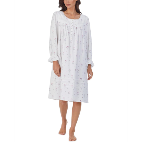 Womens Eileen West Cotton Flannel Long Sleeve Waltz Gown