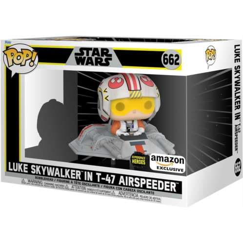 Funko Pop! Ride Super Deluxe: Star Wars Hyperspace Heroes - Luke Skywalker in T-47 Airspeeder, Amazon Exclusive