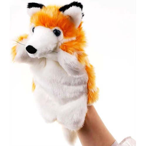 ZUXUCUVU Hand Puppets Fox Plush Animal Toys for Imaginative Pretend Play Storytelling Gifts for Kids