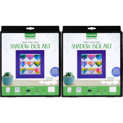 Crayola DIY Shadow Box, Personalized Picture Frame Kit, for Mom, 13 Pcs (Pack of 2)