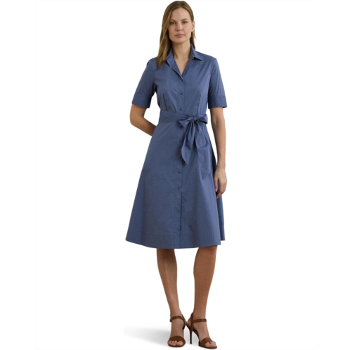 POLO RALPH LAUREN Womens Lauren Ralph Lauren Cotton-Blend Shirtdress