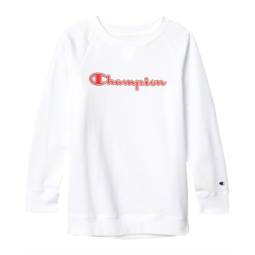 Champion Kids French Terry Crew with High Density Script (Big Kids)