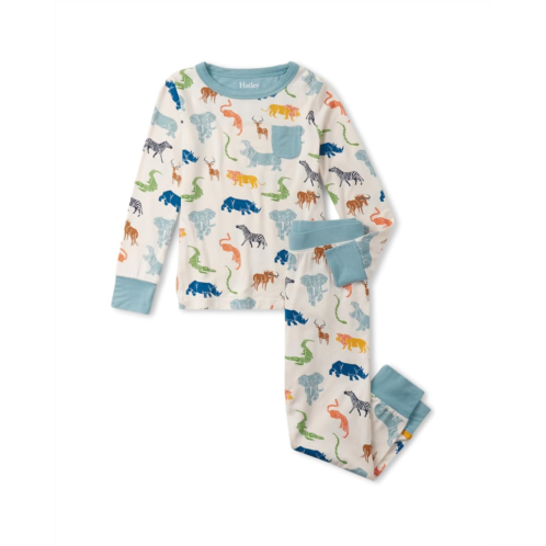 Hatley Kids Scratchy Safari Bamboo Pajama Set (Toddler/Little Kid/Big Kid)