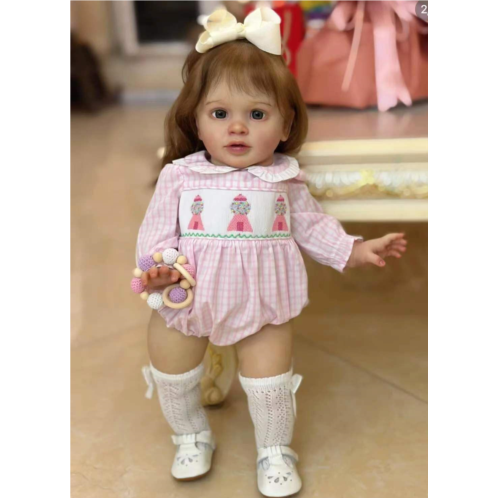 Zero Pam Reborn Baby Dolls 26 Inch Big Size Reborn Toddler Dolls Girls Realistic Baby Doll That Look Real 3D Painting Skin Silicone Baby Doll for 3 Year