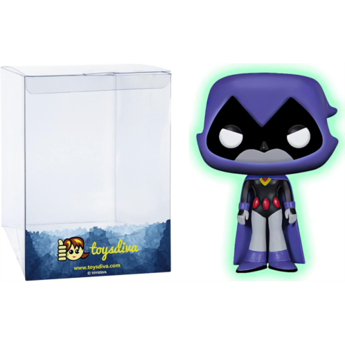 Funko Raven [Glow-in-Dark] (Toys R Us Exc): P?o?p?! TV Vinyl Figurine Bundle with 1 Compatible ToysDiva Graphic Protector (108-11419 - B)