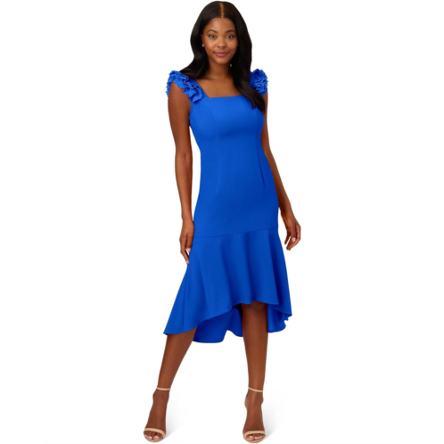 Womens Adrianna Papell Satin Crepe High-Low Dress