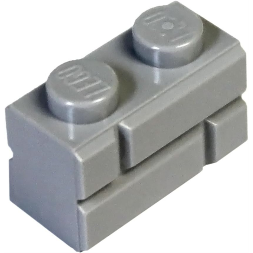 LEGO Parts and Pieces: Light Gray (Medium Stone Grey) 1x2 Masonry Profile Brick x50