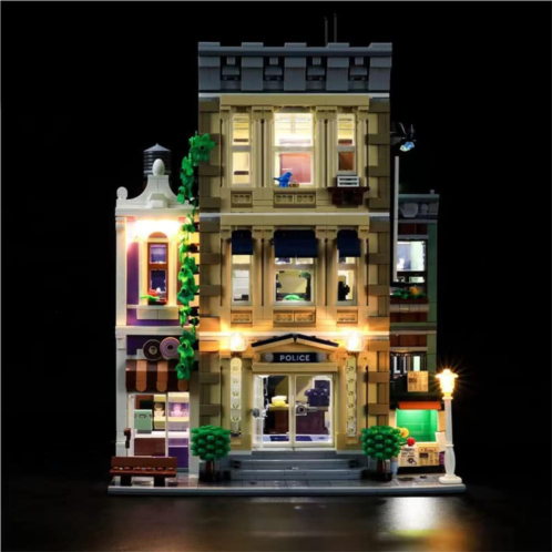 GEAMENT LED Light Kit Compatible with Lego Police Station - Lighting Set for Creator 10278 Building Model (Model Set Not Included)