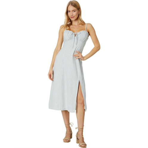 Womens Lucky Brand Denim Striped Midi Dress