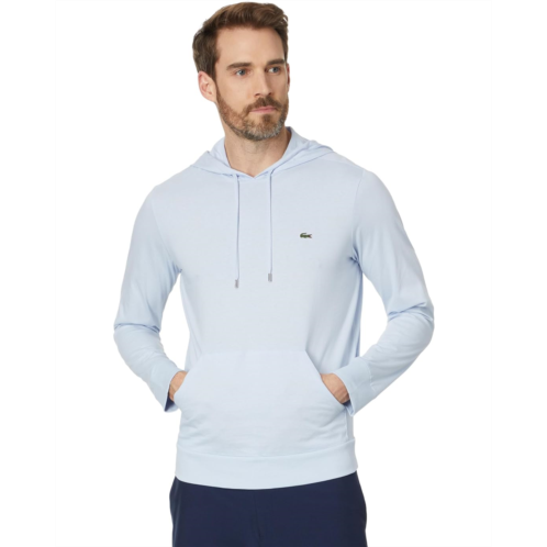 Lacoste Long Sleeve Regular Fit Tee Shirt with Hood and Drawstring