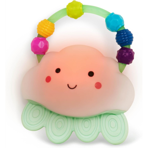 B. toys- B. baby - Baby Light-Up Cloud Rattle- Rain-Glow Squeeze- Teething Rattle Toys for Babies 3 Months +