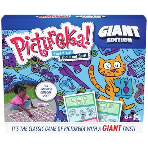 Spin Master Games Pictureka Giant Board Game - Fun Family Game with Big Mat & Cards for Kids Ages 6+