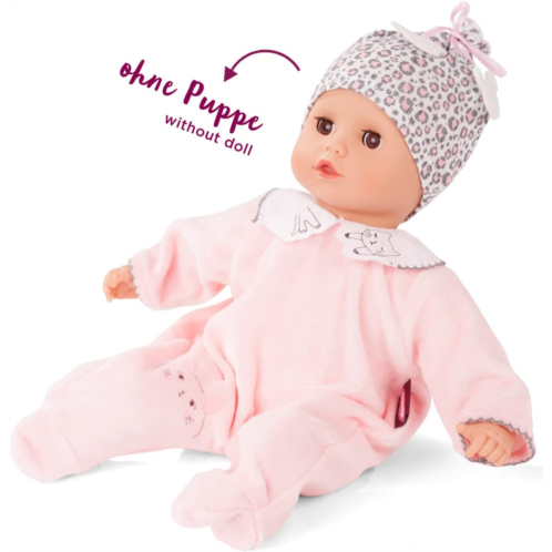 Goetz Gotz Romper Baby Animals - One Piece Outfit with Footies and Matching Hat for 13 Baby Dolls